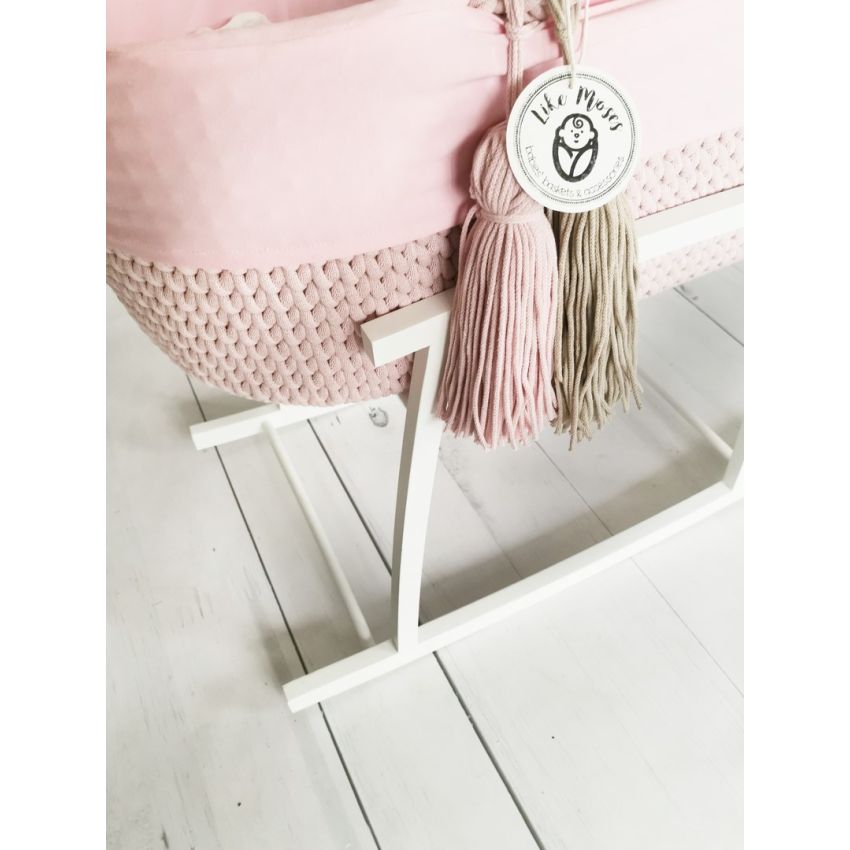 Like Moses - Moseskorb Hellrosa mit Creme Gold Sternchen Bettwäsche