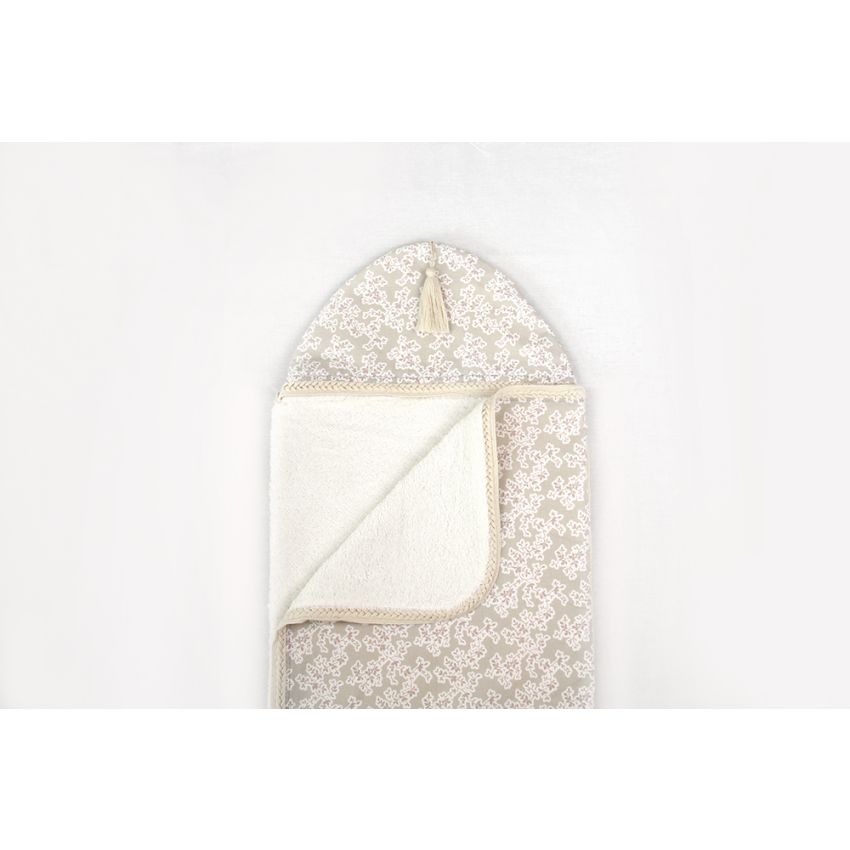 Mrs Ertha - Kapuzen- Badetuch Kleinkind Blush Garden