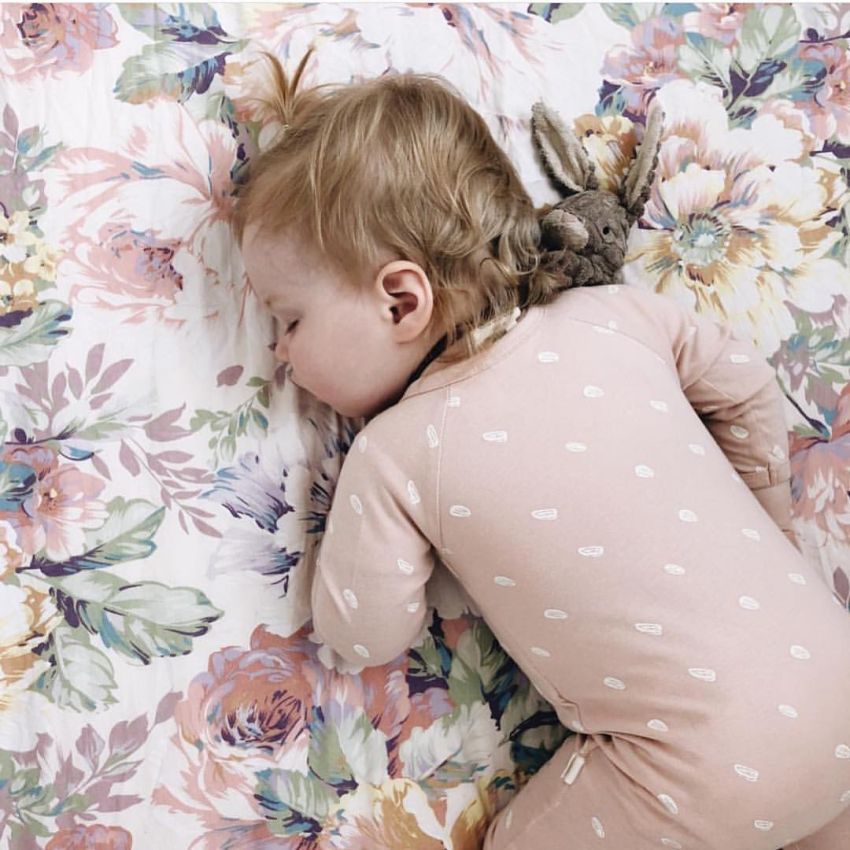 Tilly & Otto - Spannbetttuch Blowsy Blooms 91 x 188cm