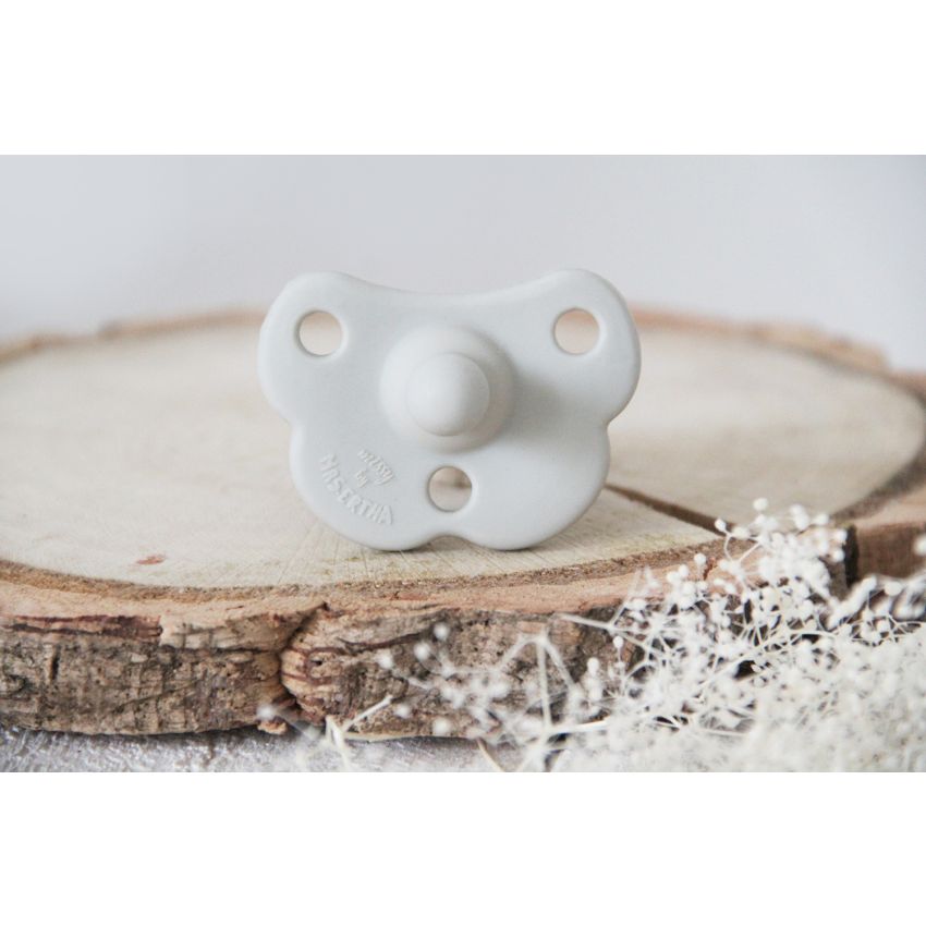 Mrs Ertha - Silikon Schnuller Hellgrau