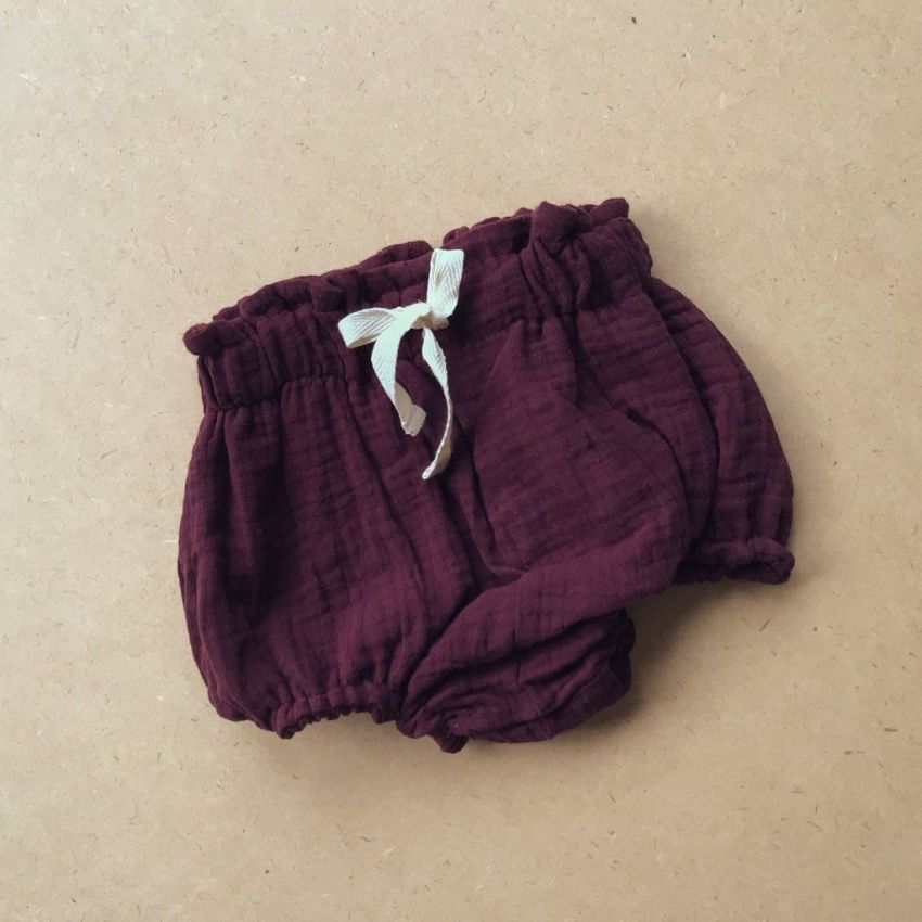 bel&bow - Muslin Shorts Burgundy