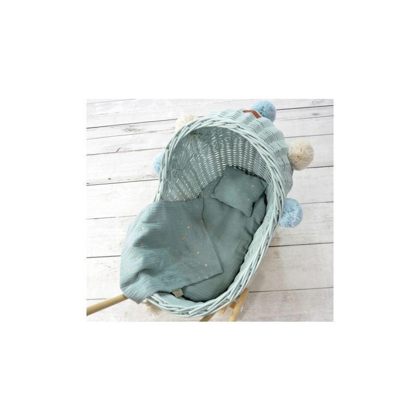 Lilu - Puppenwagen Dirty mint mit Pommel