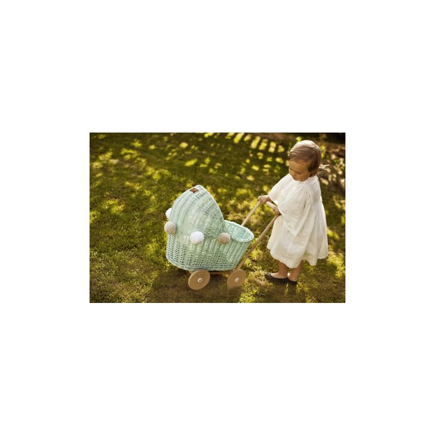 Lilu - Puppenwagen Dirty mint mit Pommel
