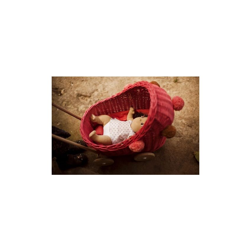 Lilu - Puppenwagen Pink mit Masche