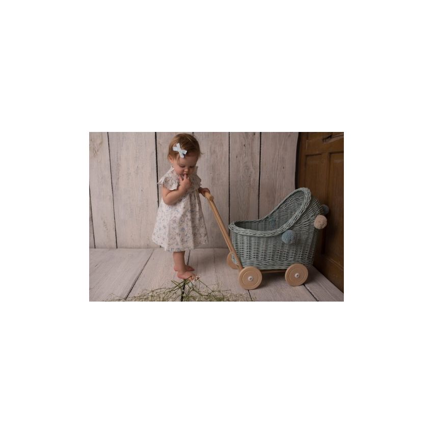 Lilu - Puppenwagen Dirty mint mit Pommel