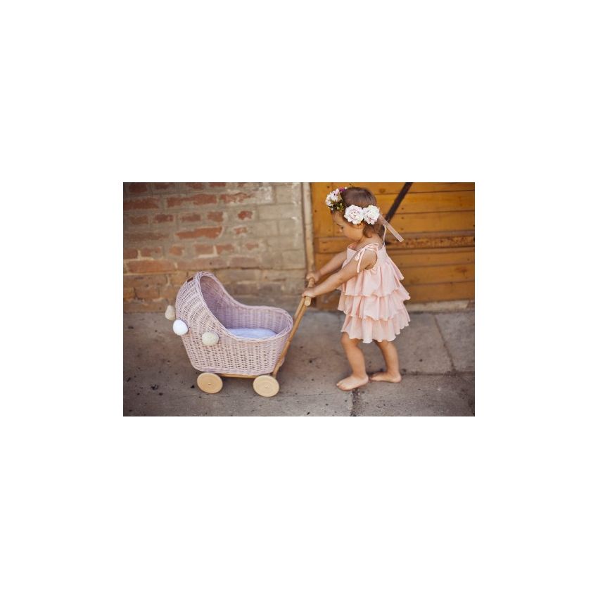 Lilu - Puppenwagen Dirty pink mit Pommel