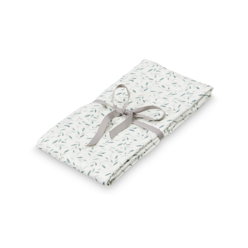Cam Cam Copenhagen Swaddle Muslin Green Leaves 120x120
