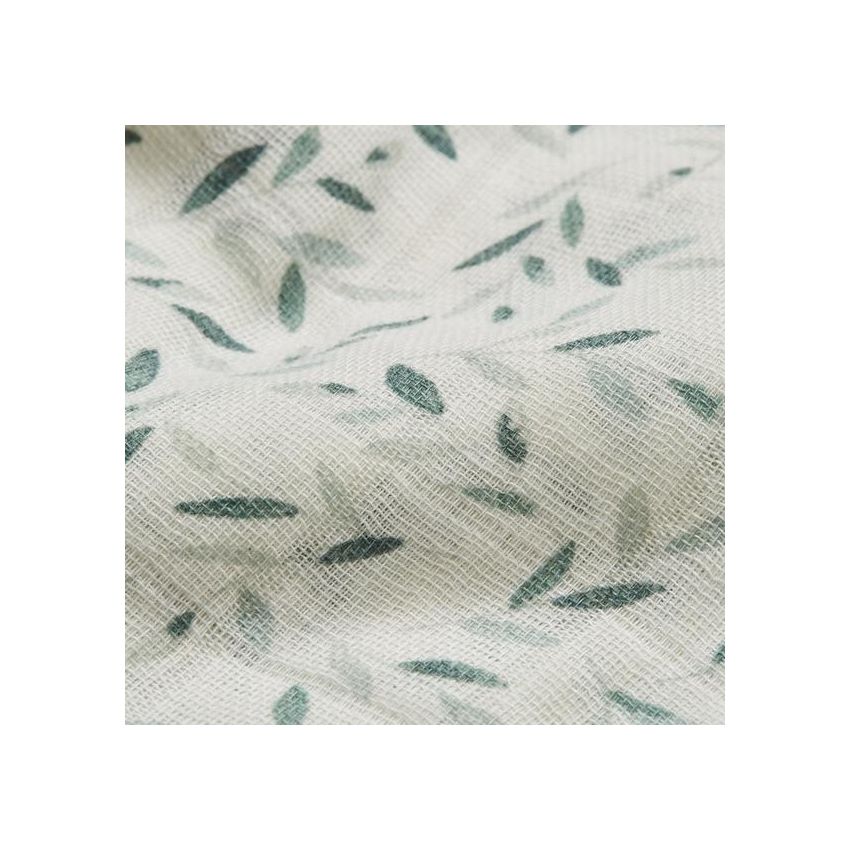 Cam Cam Copenhagen Swaddle Muslin Green Leaves 120x120