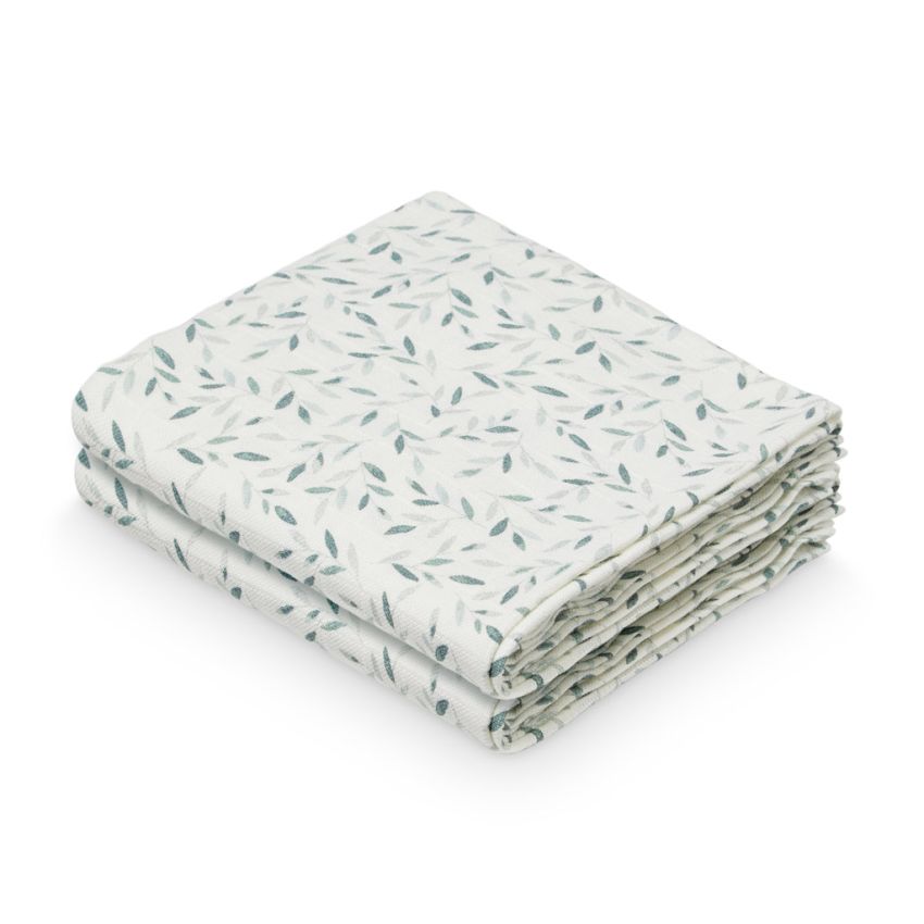 Cam Cam Copenhagen Muslin 2er Set Green Leaves