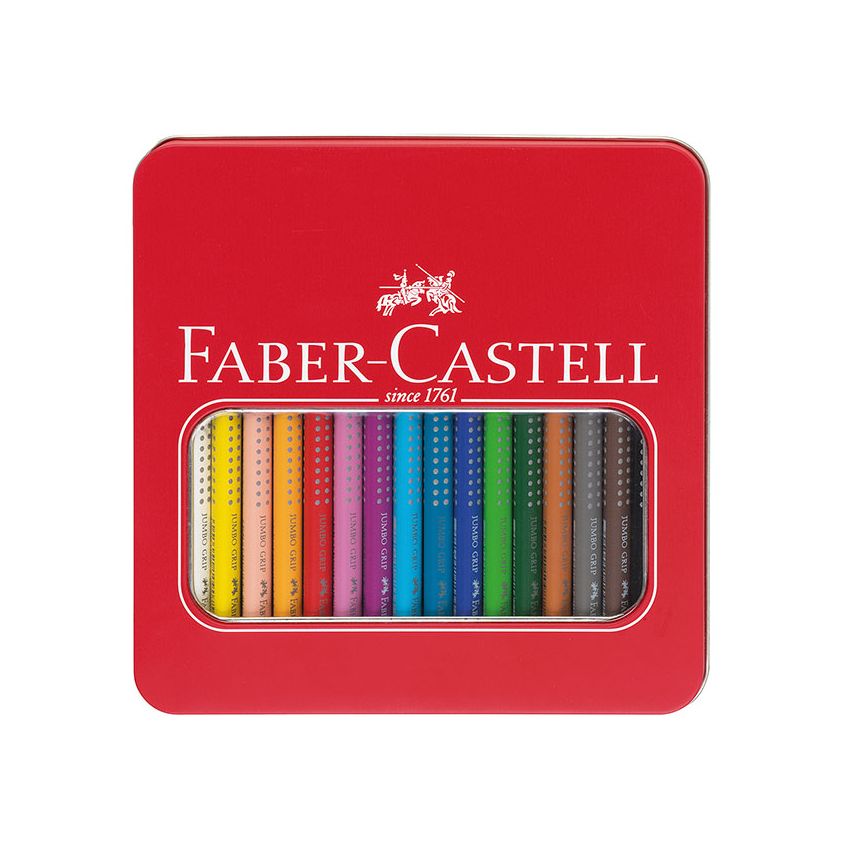 Faber-Castell - Jumbo Grip Buntstift, 16er Metalletui