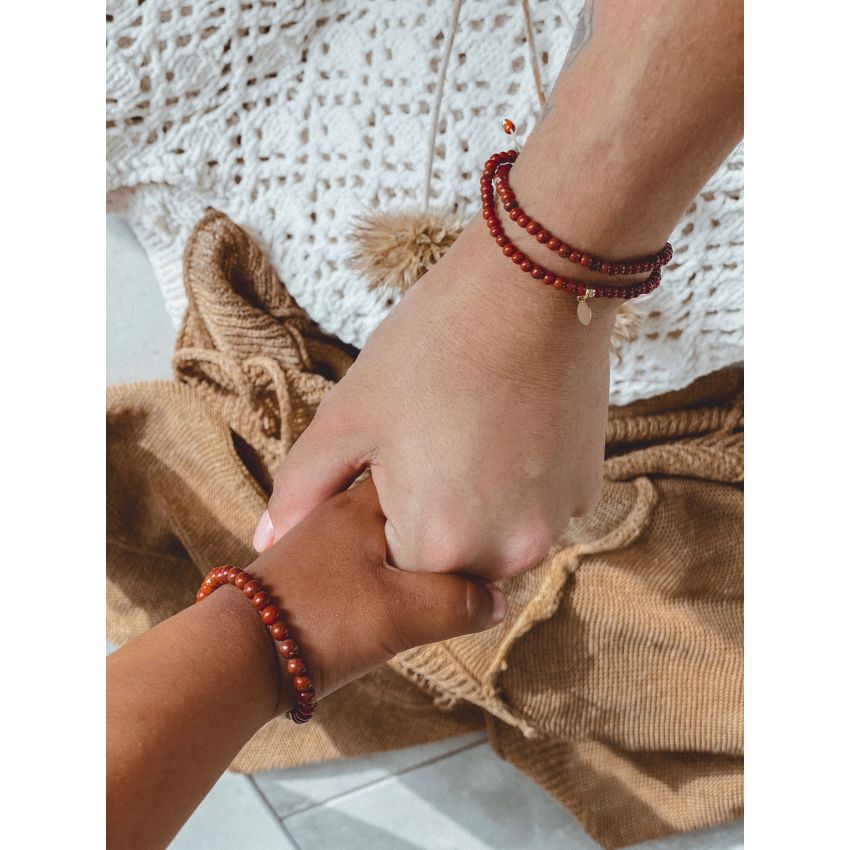 Mrs Ertha - Kinderarmband Red Jasper