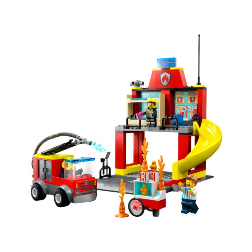 LEGO® City 60375 - Feuerwehrstation und Löschauto