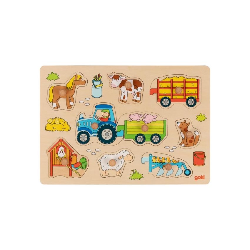 goki - Steckpuzzle Bauernhof