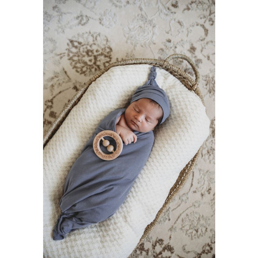 Snuggle Hunny - Swaddledecke Indigo mit Beanie