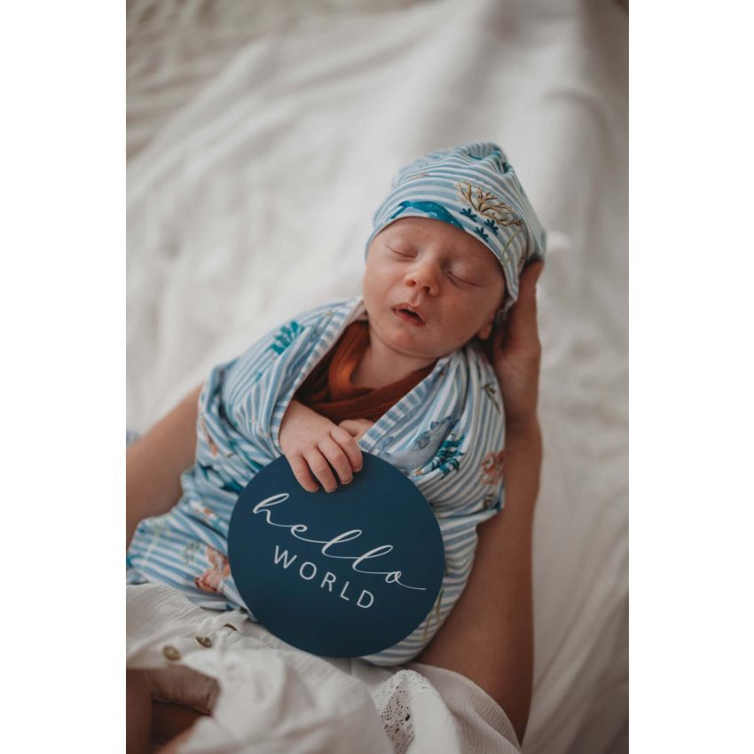 Snuggle Hunny - Swaddledecke Wale mit Beanie