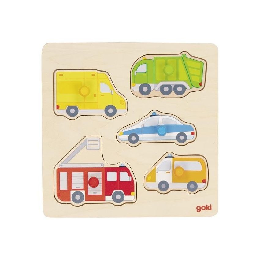 goki - Steckpuzzle Fahrzeuge