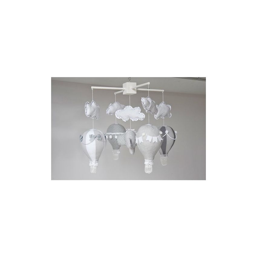 Baby Zebra - Mobile Über den Wolken grau