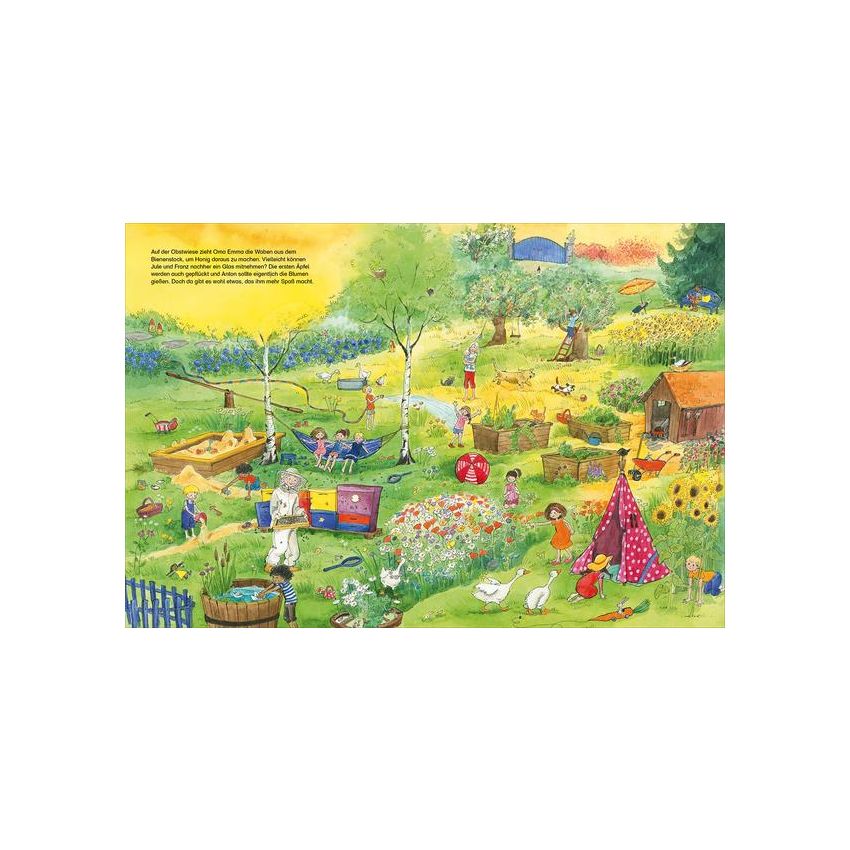 Loewe Verlag - Wimmelbuch Viel los im Garten