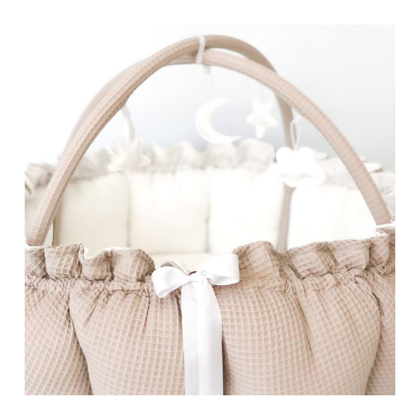 Lilac Sunday - Babyinsel rund 2 in 1 Ellen Waffelstoff beige, Spielzeug weiss