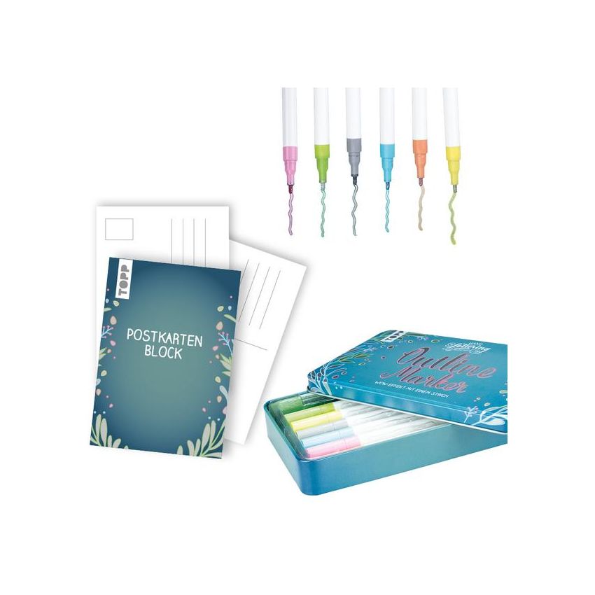 TOPP Verlag - Outline Marker in hochwertigem Metall-Etui