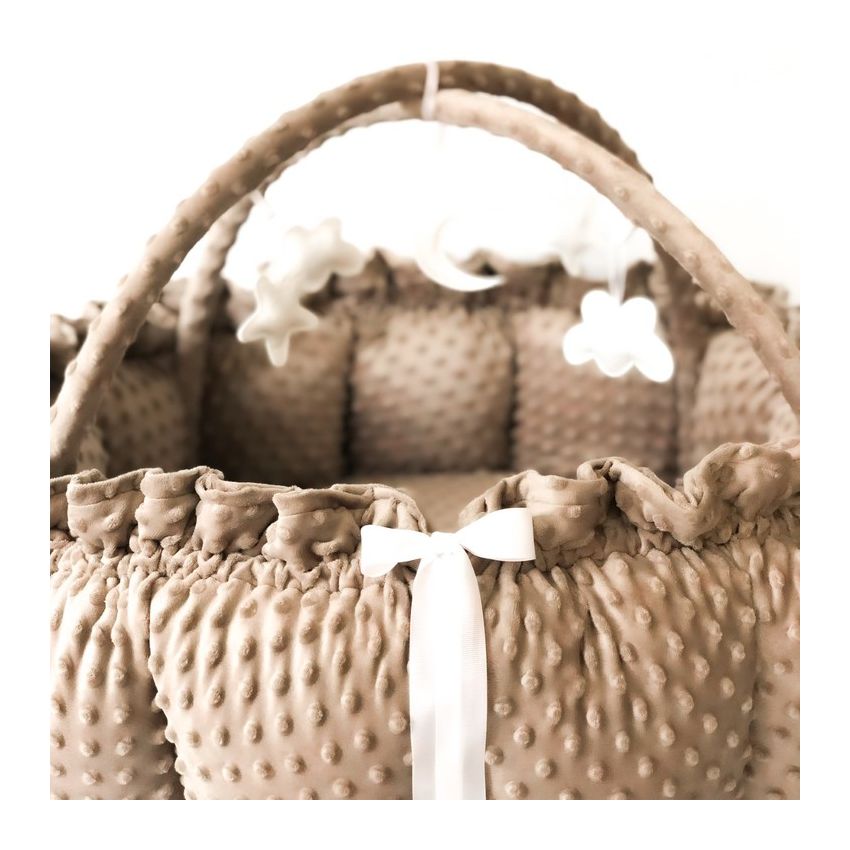 Lilac Sunday - Babyinsel rund 2 in 1 Alicia Minky grau, Spielzeug weiss