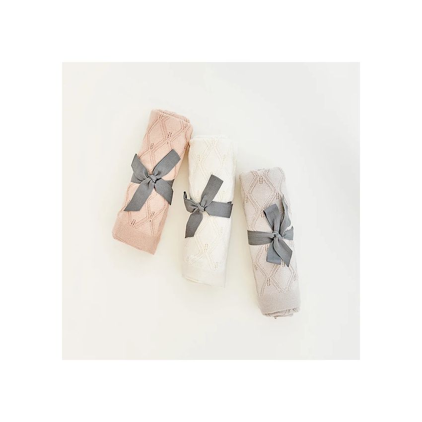 Cam Cam Copenhagen - Strickdecke Leaf Blue Mist