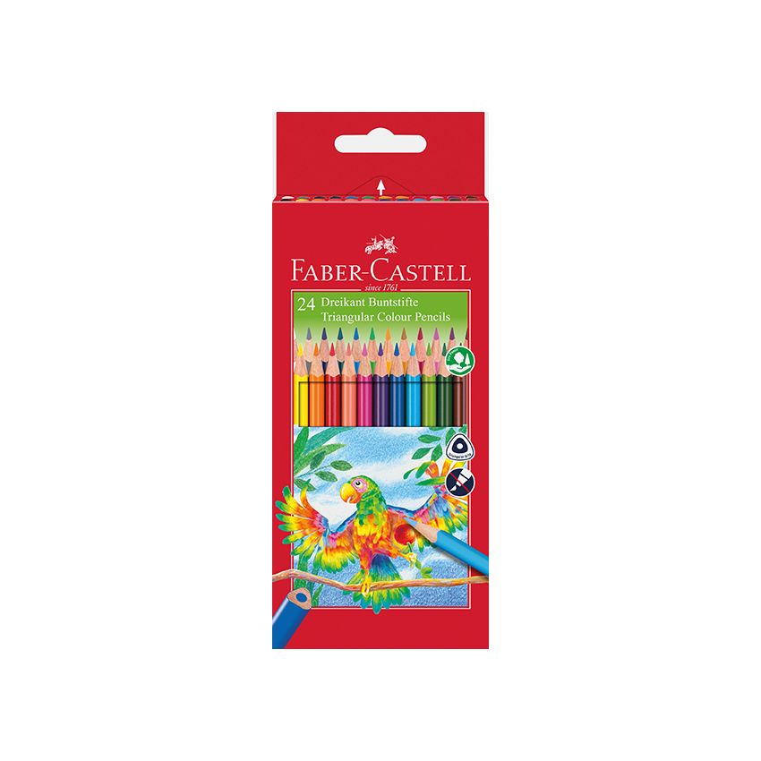 Faber-Castell - Farbstifte dreikant 24er Set