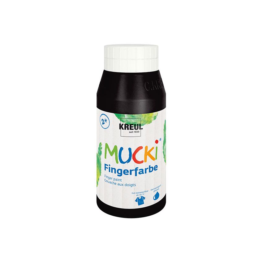 KREUL - MUCKI Fingerfarbe schwarz, 750 ml