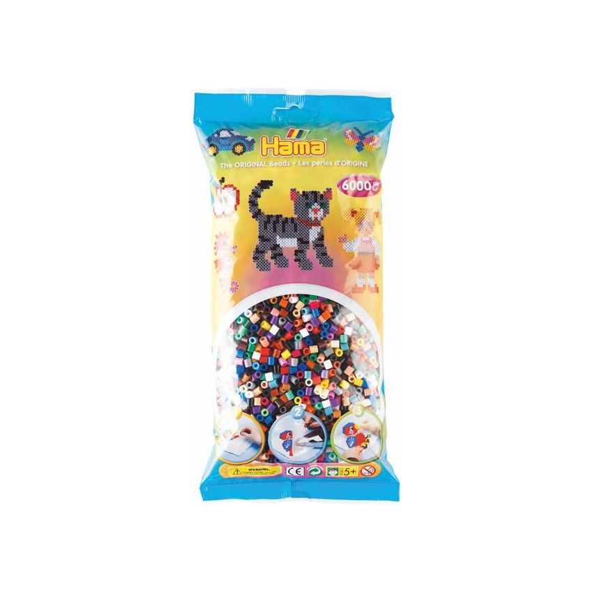 Hama - Midi Bügelperlen Vollton Mix 6000 Stk
