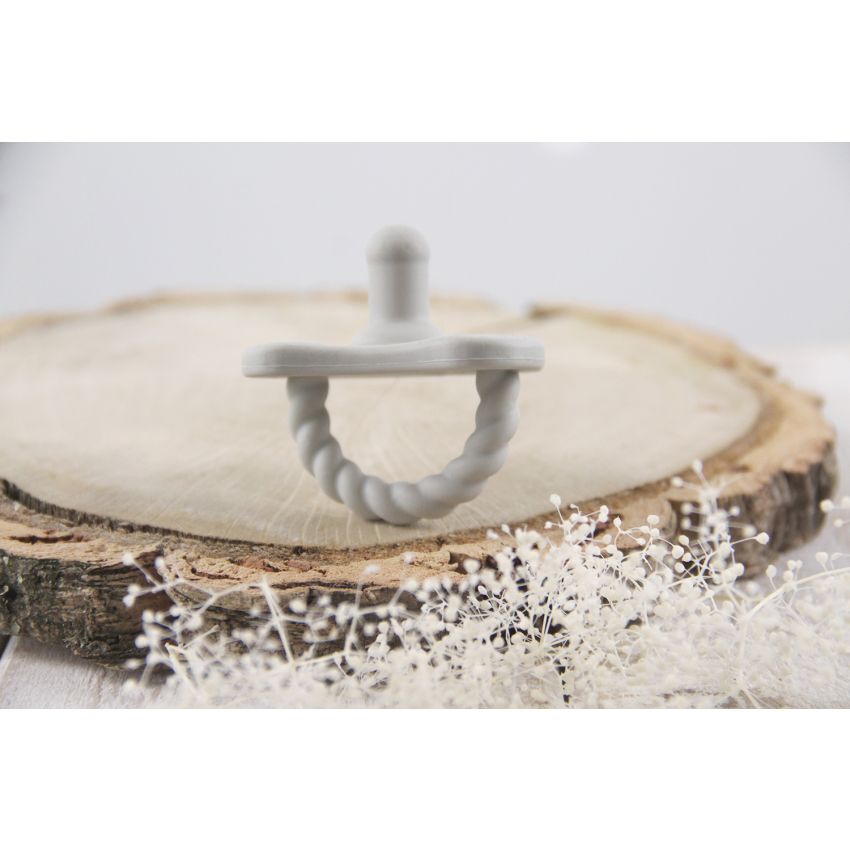 Mrs Ertha - Silikon Schnuller Hellgrau