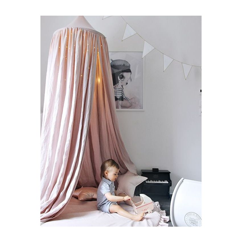 Cotton & Sweets - Baldachin pure Nature puderrosa Leinen