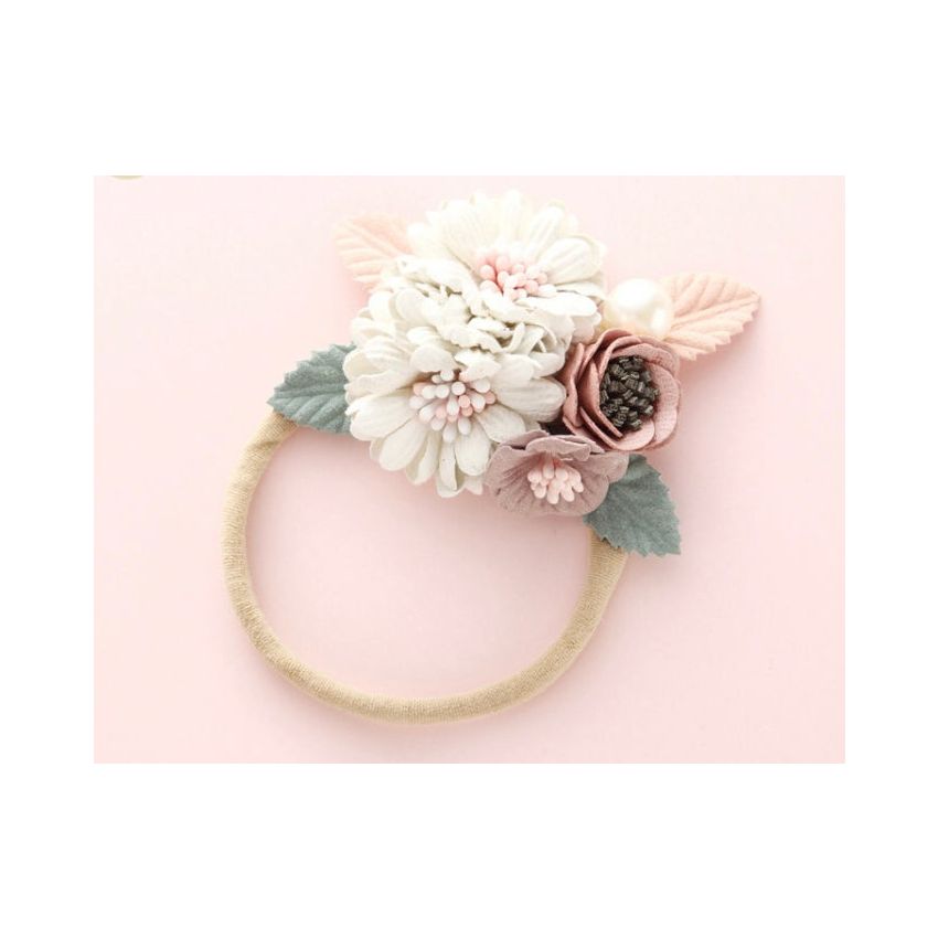 Forever Autumn - Blumen Haarband Poppy Double White