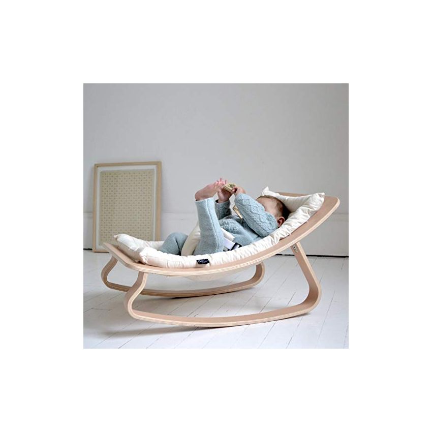 Charlie Crane - Babywippe Levo Walnuss Aruba Blue