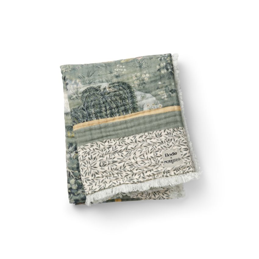 Elodie x MORRIS & CO - Baumwolldecke Fransen Owl Willox