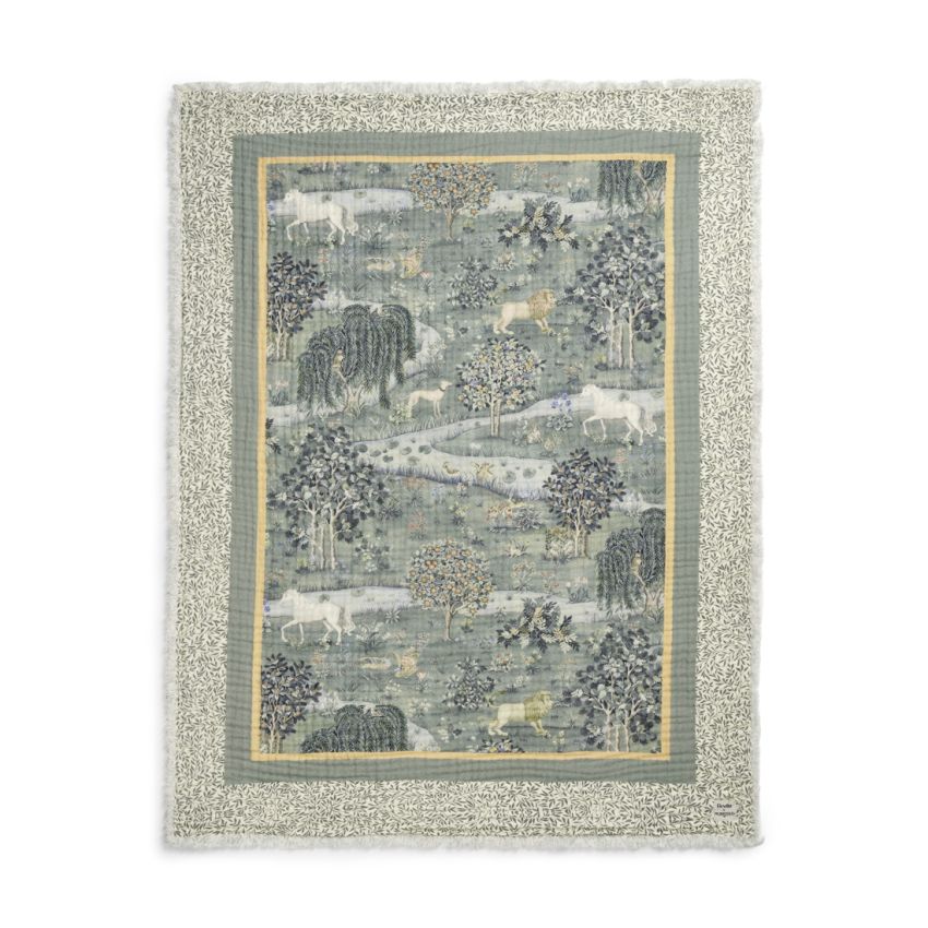 Elodie x MORRIS & CO - Baumwolldecke Fransen Owl Willox