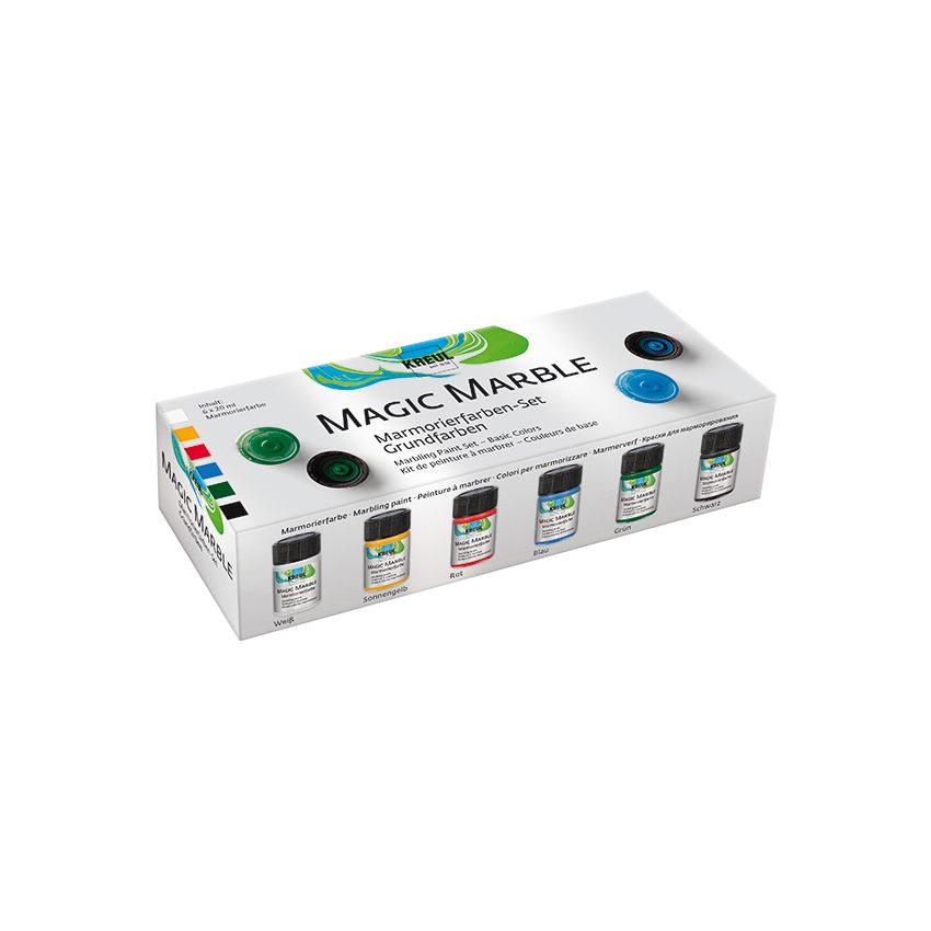 KREUL - Magic Marble Marmorierfarben Set Grundfarben 6 x 20 ml