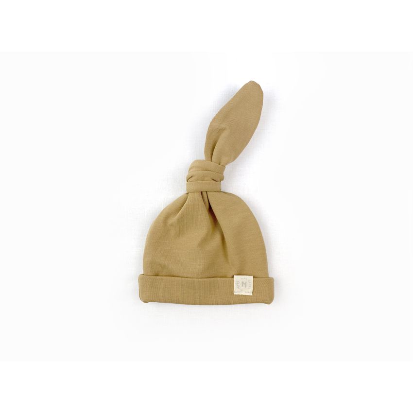 Mrs Ertha - Knoten- Beanie Mustard