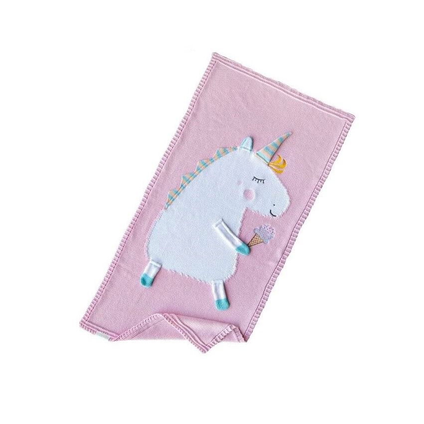 Apero - Knit Manufactory - Decke Bunny Einhorn pink