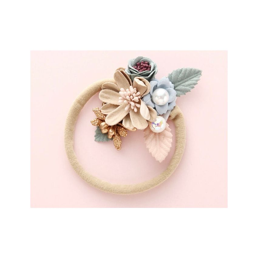 Forever Autumn - Blumen Haarband Lily Single Beige