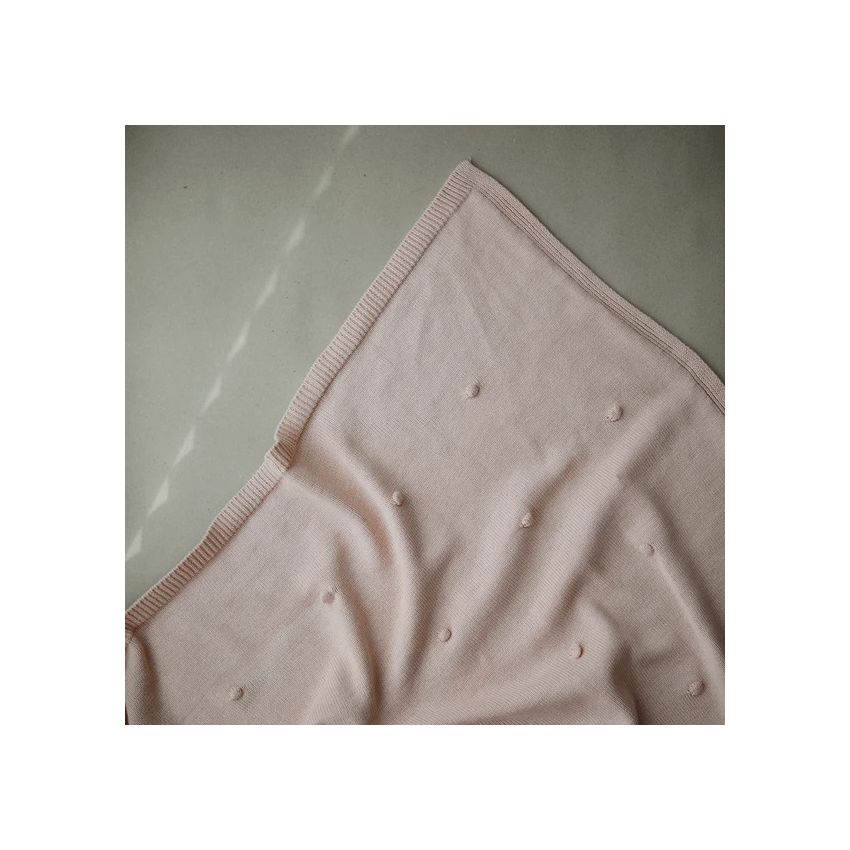 Mushie - Strickdecke Dots Blush