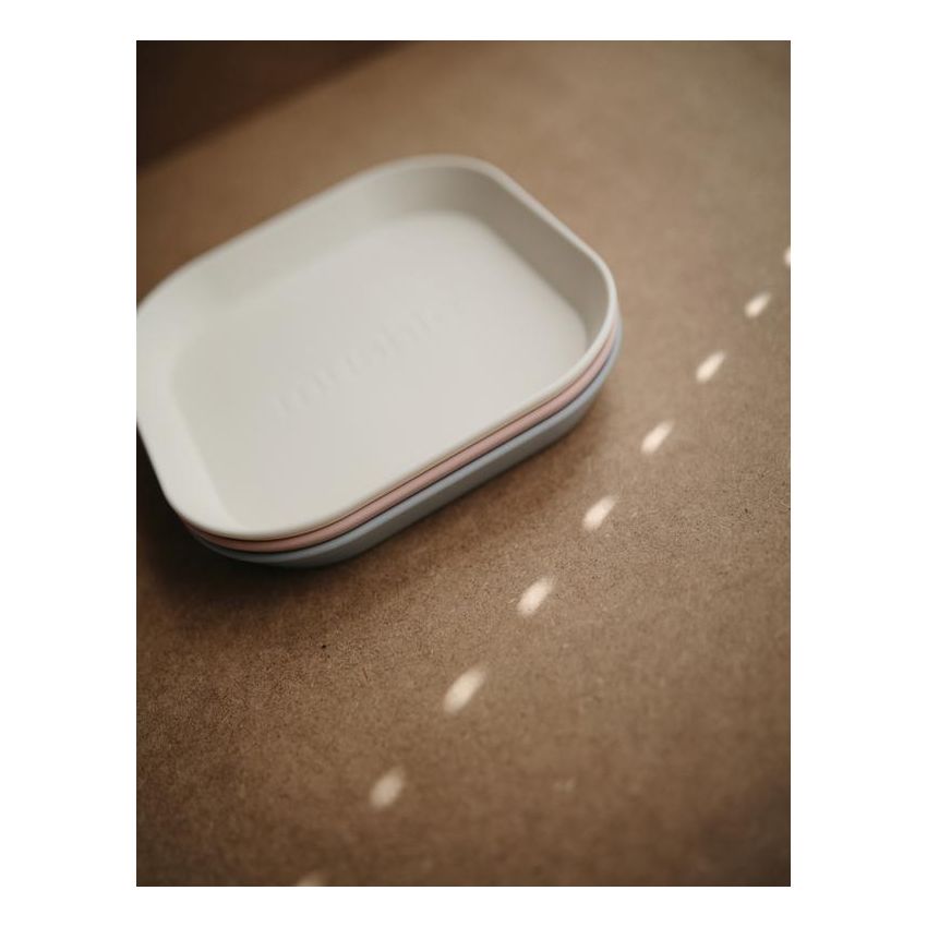 Mushie - 2er Set Square Teller Ivory