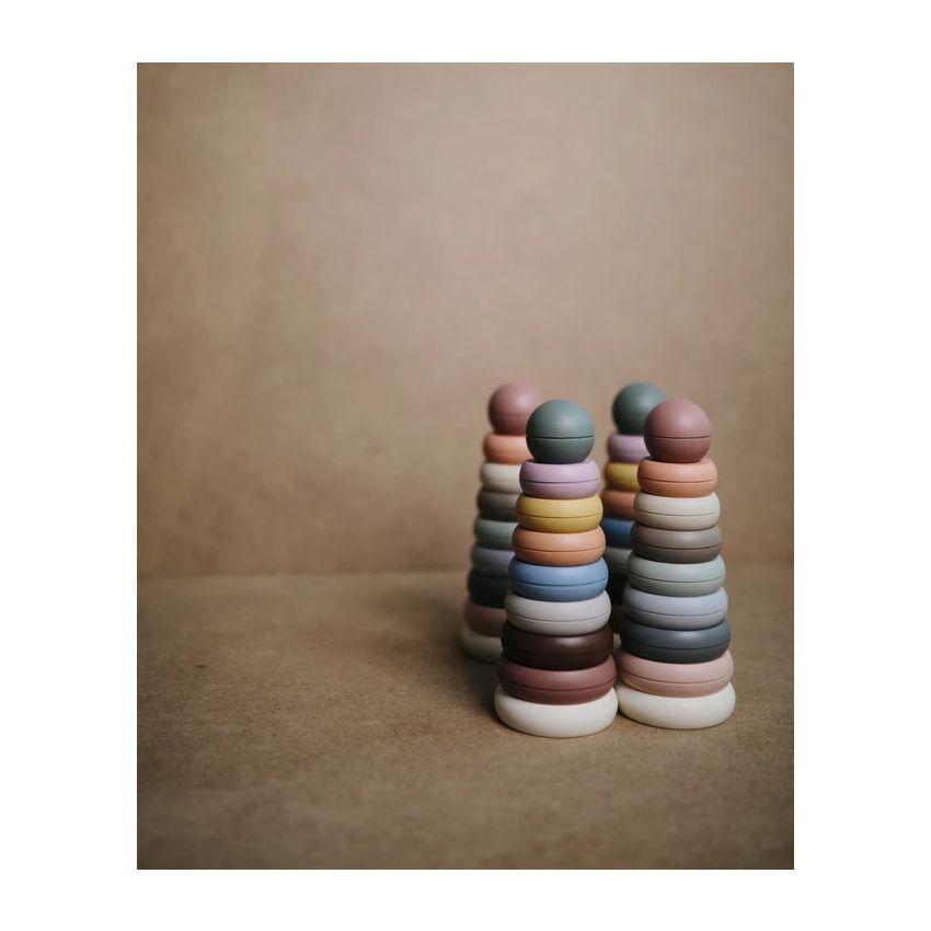 Mushie - Steckturm Retro Farben