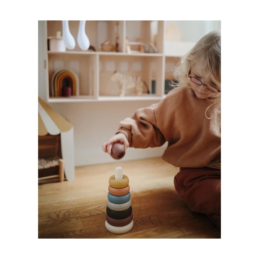 Mushie - Steckturm Retro Farben