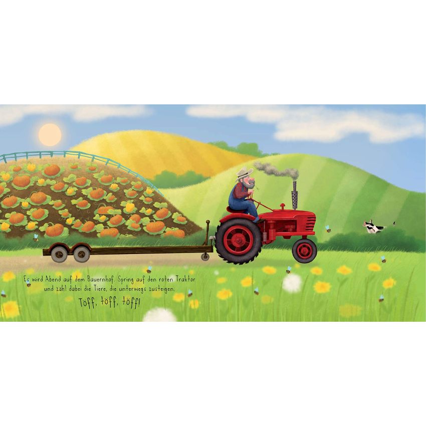 Parragon Verlag - Gute Nacht, roter Traktor (Wendepaillletten-Bilderbuch)