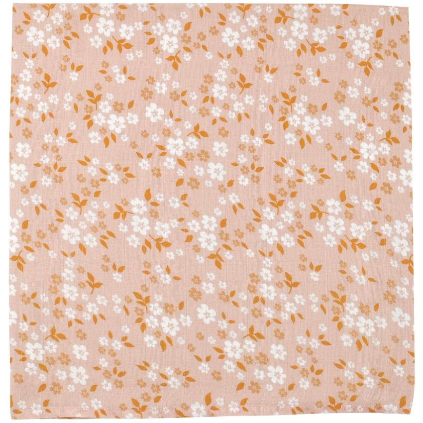 The mini scout - Muslin Swaddle Whimsy Floral Peach