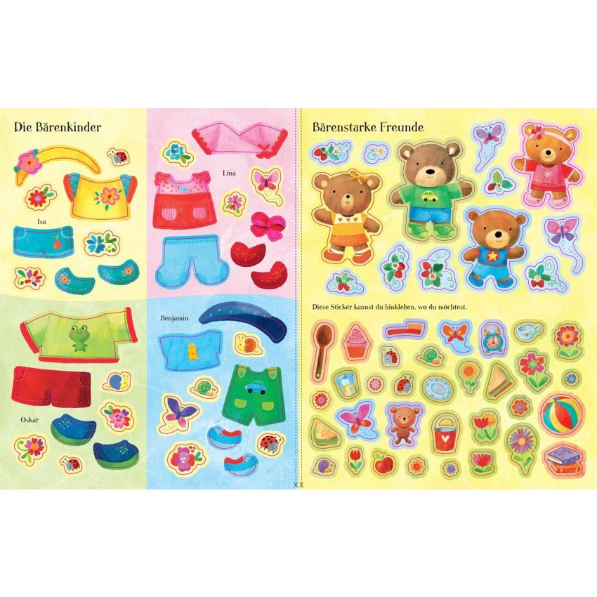 Usborne Verlag - Mein Anziehbären-Stickerbuch: Im Bärenland