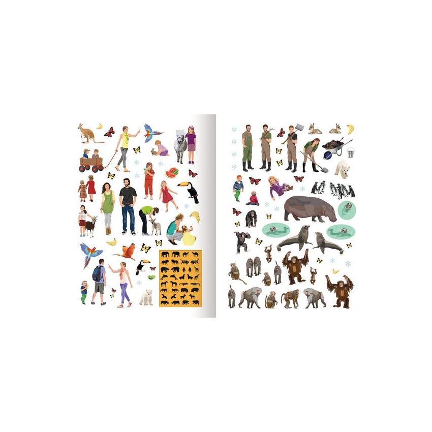 arsEdition - Mein Fühl-Stickerheft - Im Zoo - Mit Fellstickern