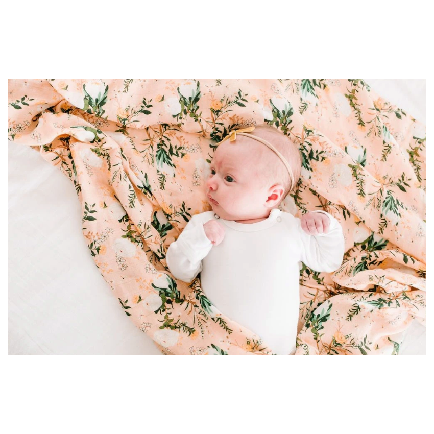 LouLou Lollipop - Muslin Swaddle Blushing Protea