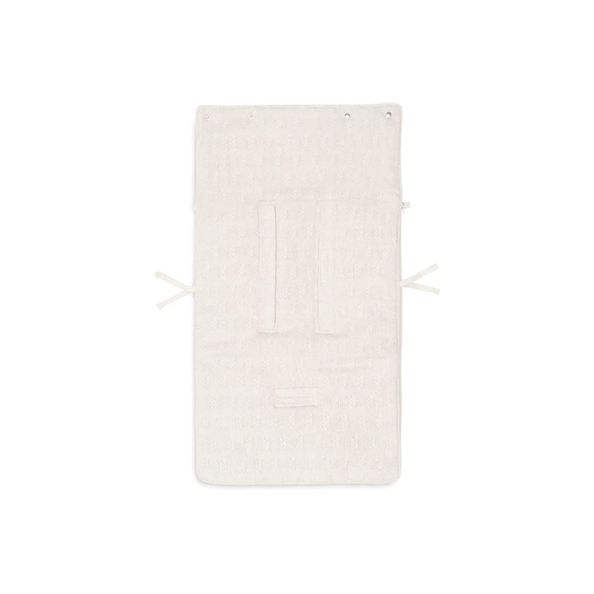 Jollein - Autoschale Fusssack Strickoptik Grain Oatmeal