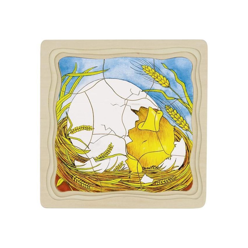 goki - 4 Schichten Puzzle Das Huhn